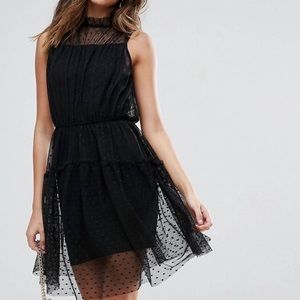ASOS Skater Mini Dress with Cutout Back