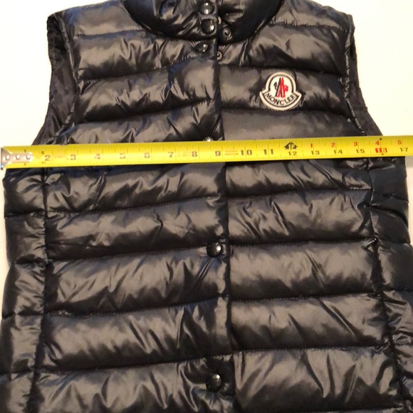Black Ghany Moncler Vest size 1 nwot - Picture 5 of 8