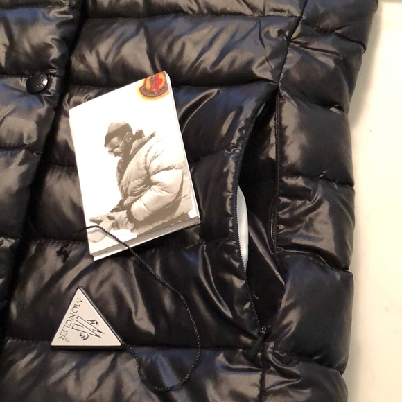 Black Ghany Moncler Vest size 1 nwot - Picture 6 of 8