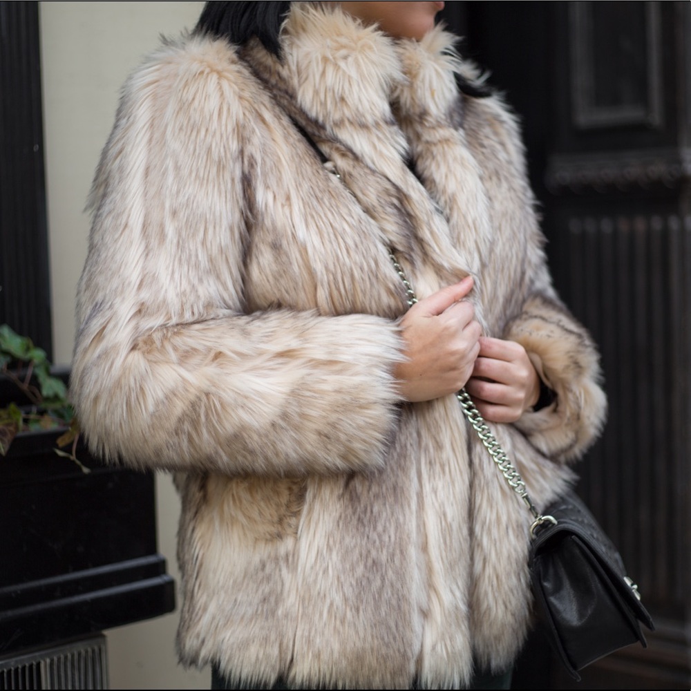 Faux fur coat