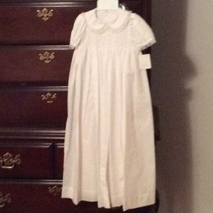 Infant girls christening gown, bonnet and slip