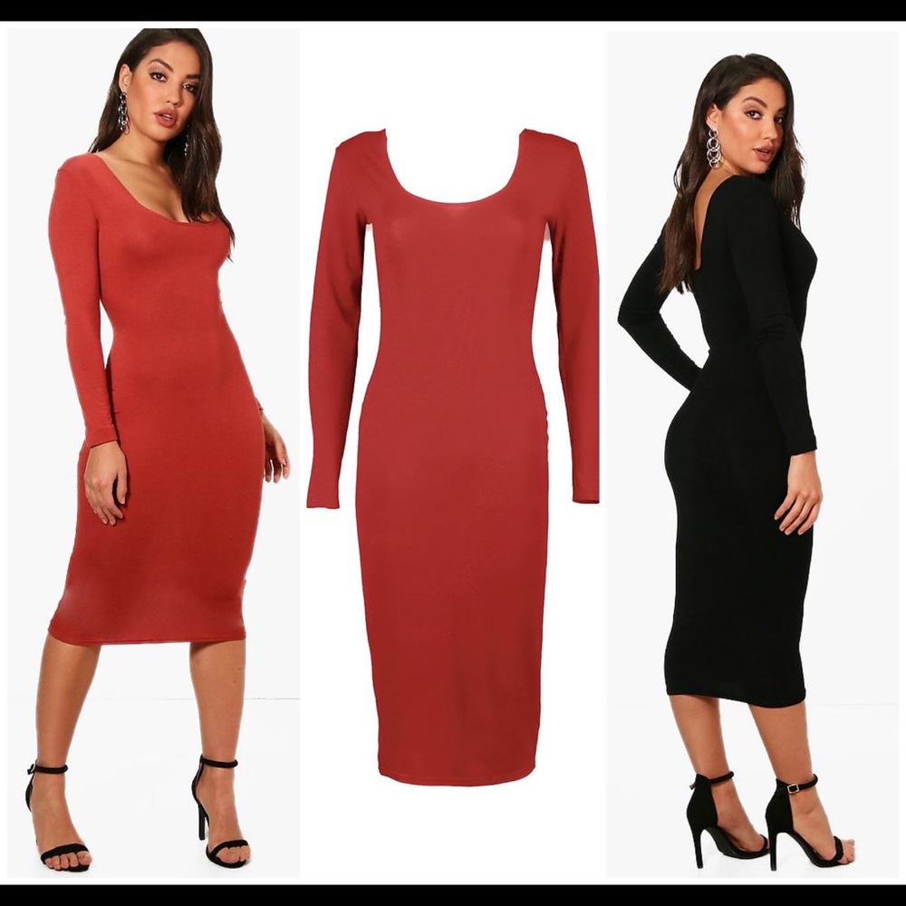 (Size 6) Long Sleeve Bodycon Dress. (FINAL SALE) - Picture 1 of 2