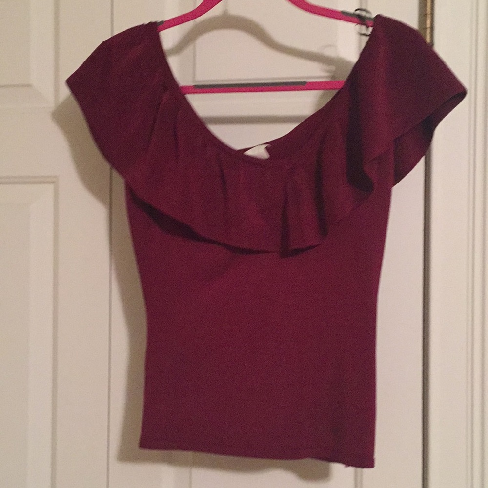 Red sweater top