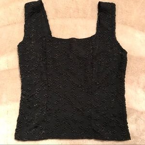 Black eyelet top
