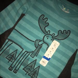 Toddler 4T J.B Flannel Long Sleeve Shirt w/ Moose