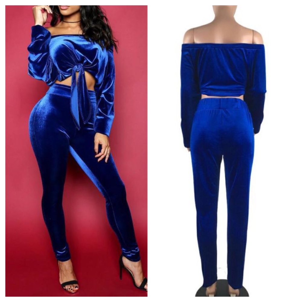 ✨✨ONLINE STORE✨✨ Two Piece Velvet Set