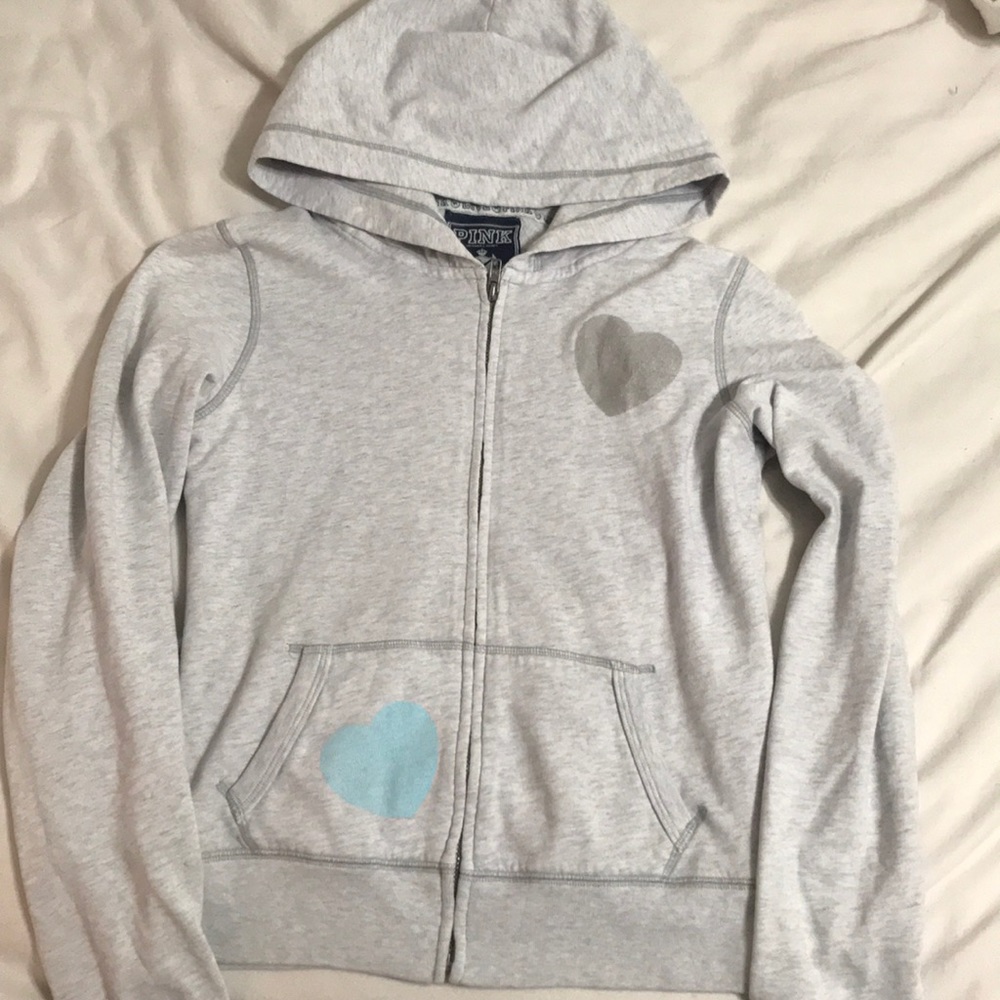 PINK Victoria’s Secret Light-Gray Hoodie