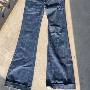 Frankie B. Cuffed Bellbottom Jeans