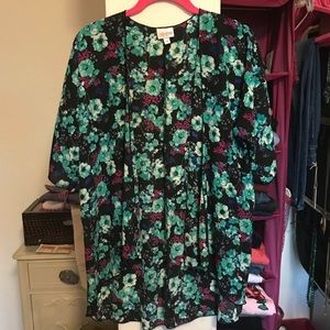 LulaRoe Floral Bianka Girls Kimono