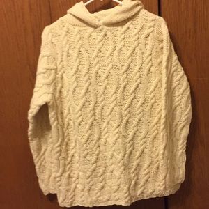 Hooded cream sweater