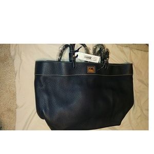 Dooney & Bourke Navy pebble leather tote