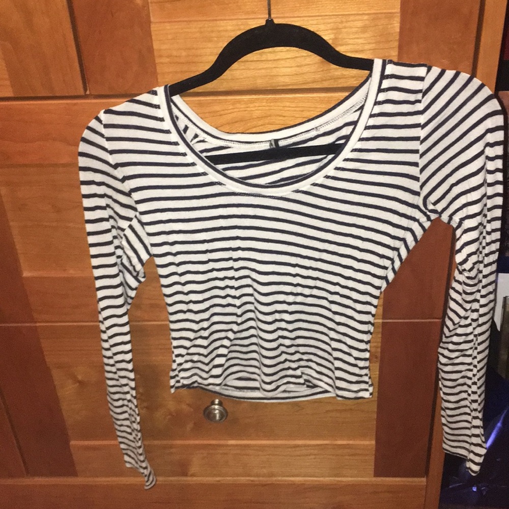 Striped Cropped Shirt