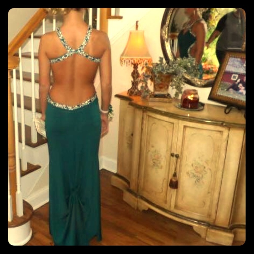 Emerald green dress