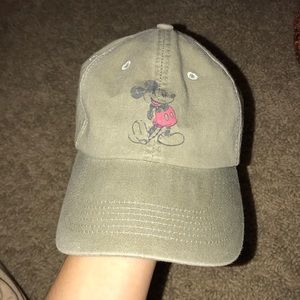 Olive green Mickey Mouse hat