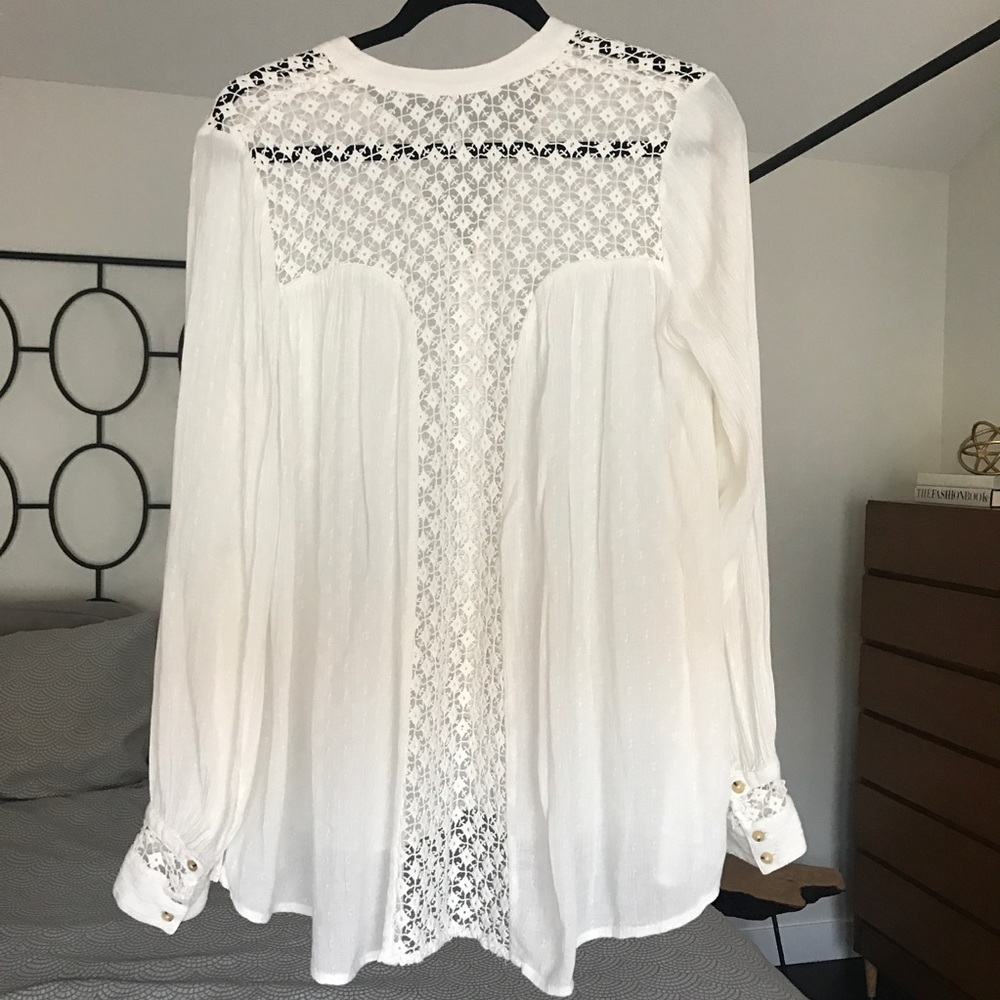 🌺SALE🌺Free People oversized lace blouse - Picture 1 of 5