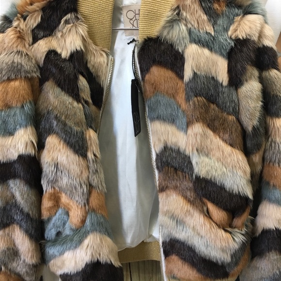 hippie chic bomber jacket in multi neutral tones - Picture 1 of 4