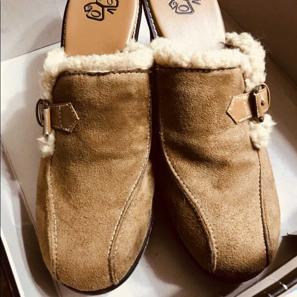 Faux Fur Ugg Like Wedges