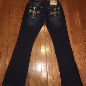 MissMe Signature Bootcut Jeans Dark Wash