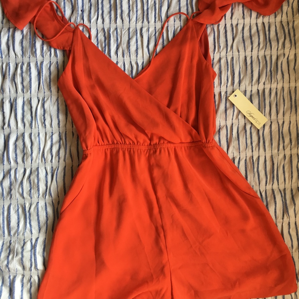 Orange/red romper