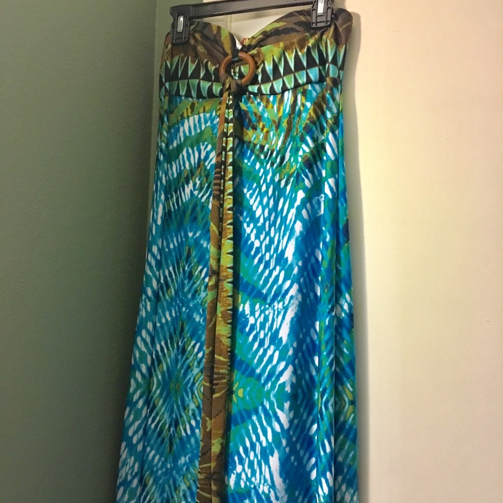 🐚NWOT XS Long Blue Green Maxi Dress by HeartSoul