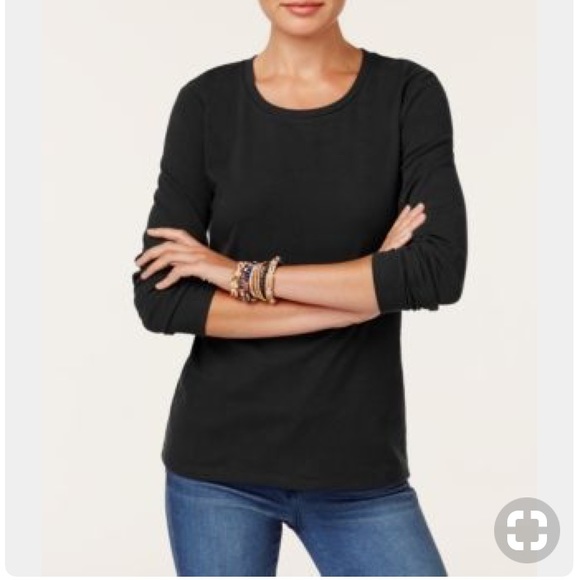 Scoop Neck Black Top - Picture 6 of 6