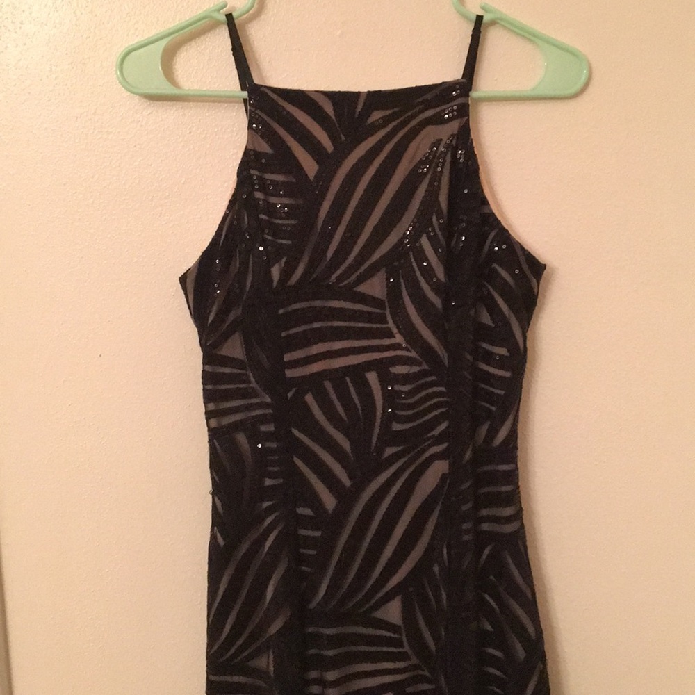 Black/Blush Floorlength Gown