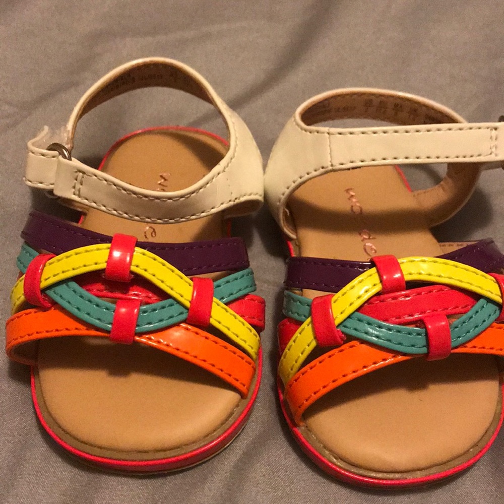 Multicolored babygirl sandals size 2