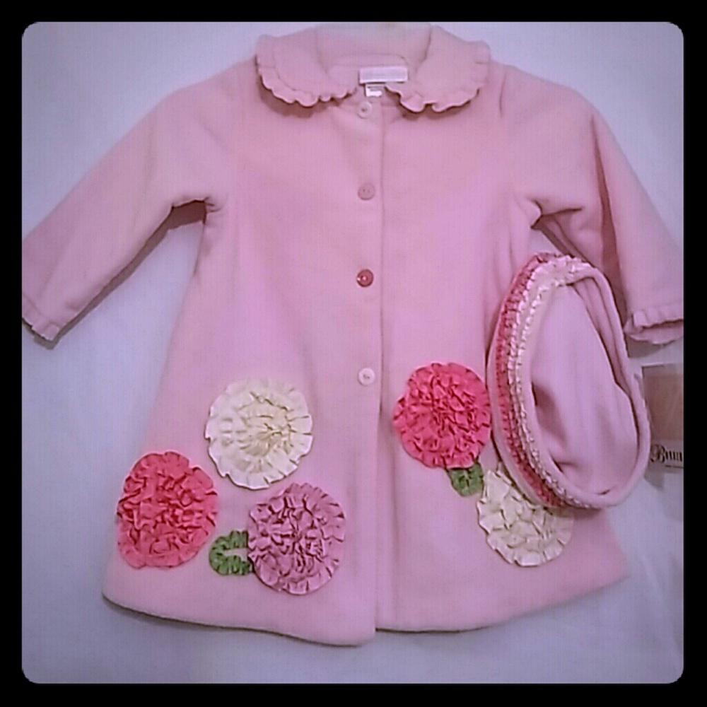 NWT Bonnie Baby coat and hat- size 24months