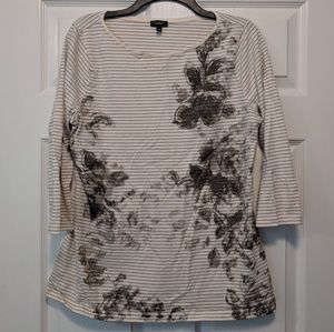 Talbots pima cotton pull-on scoop neck top XL
