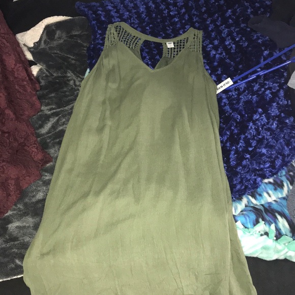 large, old navy green long dress - Picture 1 of 4