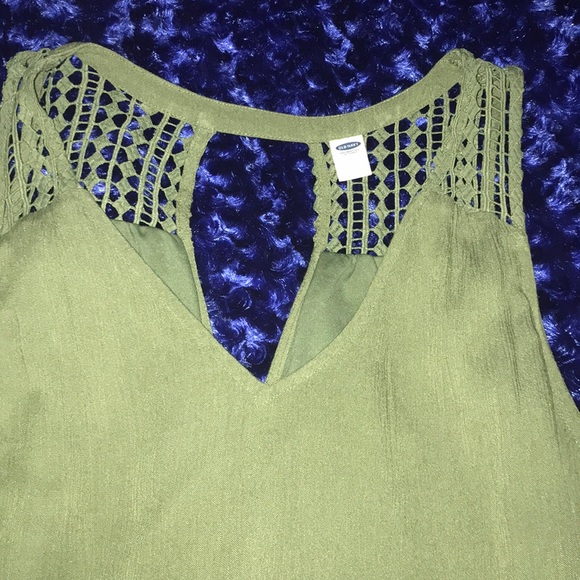 large, old navy green long dress - Picture 2 of 4