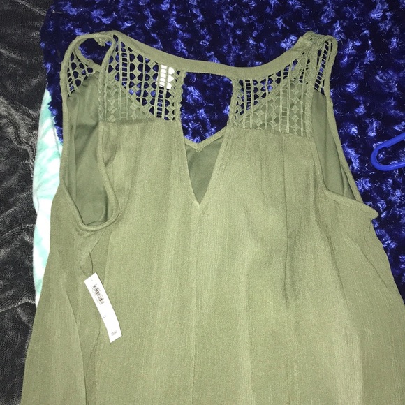 large, old navy green long dress - Picture 3 of 4