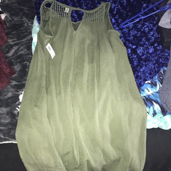 large, old navy green long dress - Picture 4 of 4