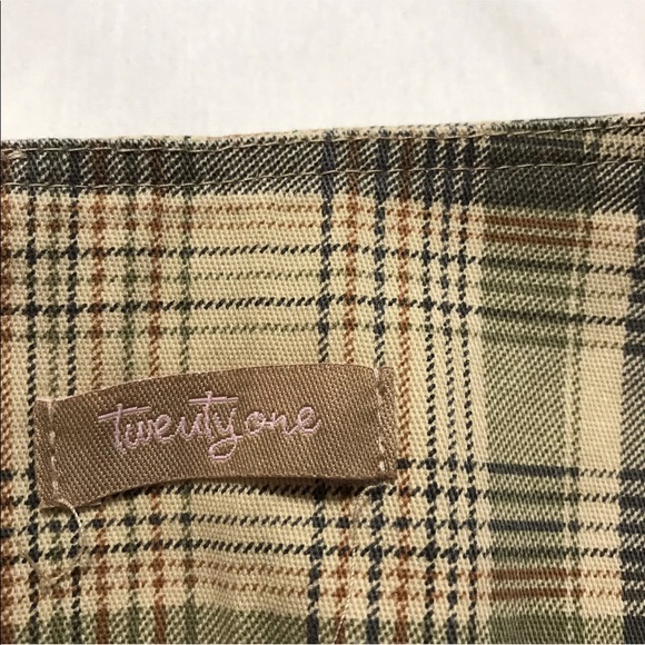 Women’s TWENTY ONE Plaid Capris Pants Size L - Picture 5 of 6