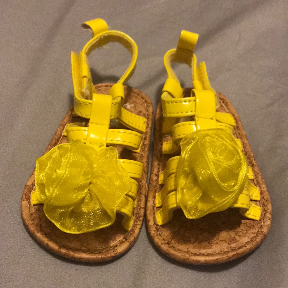Yellow babygirl Summer sandals size 2
