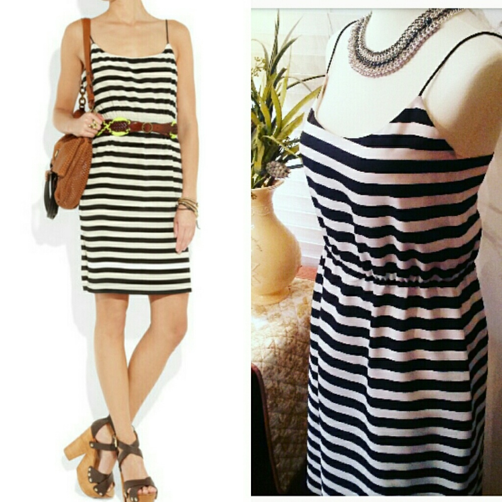 ️J. Crew silk striped dress