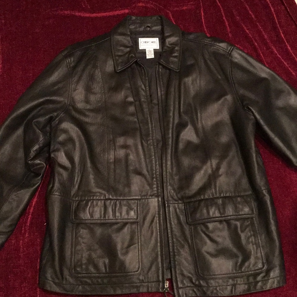 Men’s leather coat