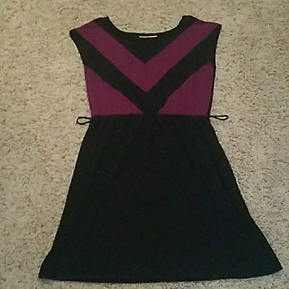 Black & Purple Dereck Mini Dress