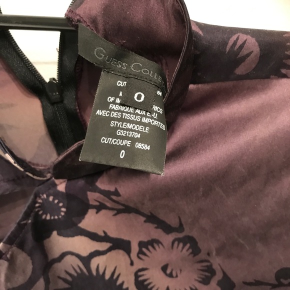 SOLD Purple Mini Dress Asian Inspired - Picture 2 of 3