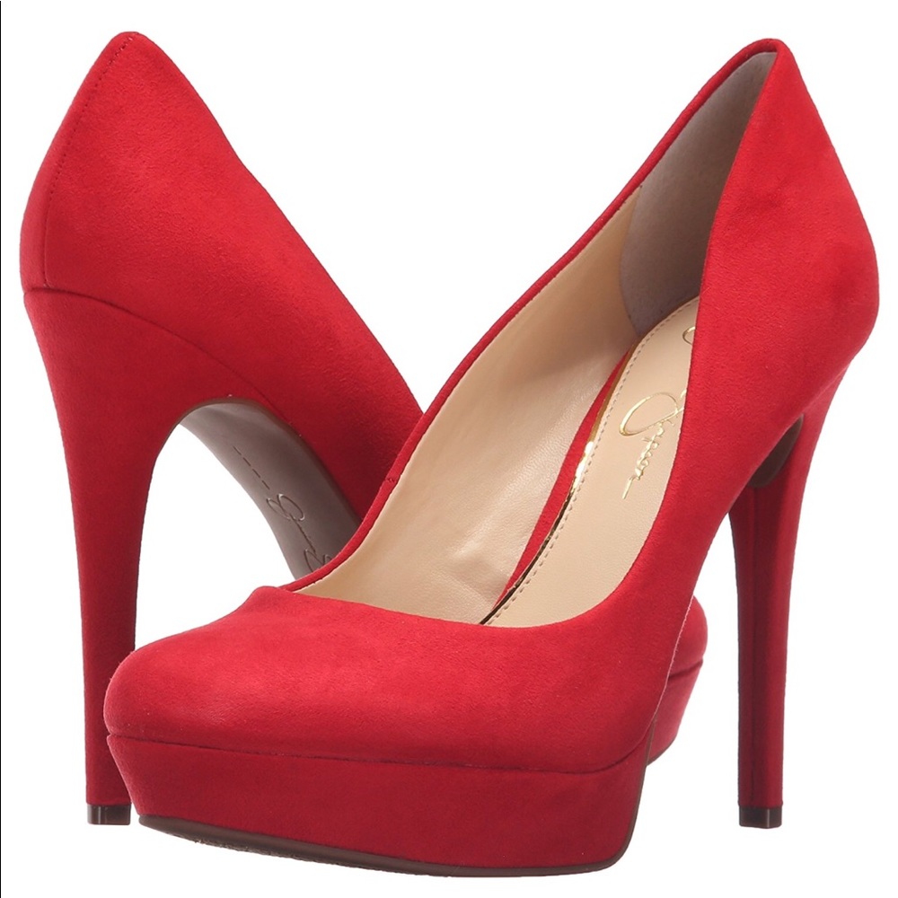 Never worn red Jessica Simpson stilettos