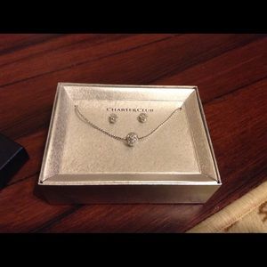 Charter Club necklace and earrings set
