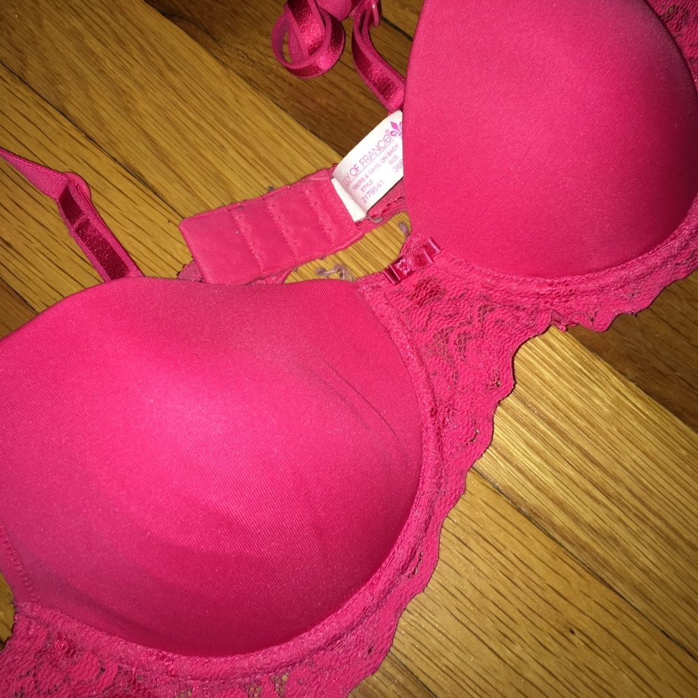 Lily of France push up bra pink size 36B.