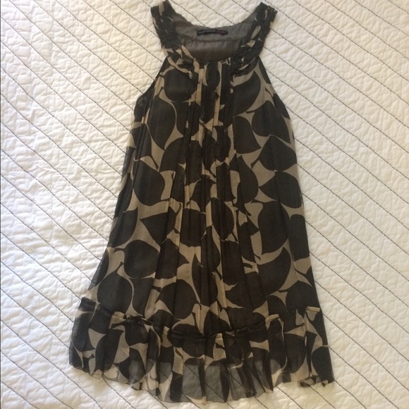 Printed silk A line dress - Picture 1 of 4