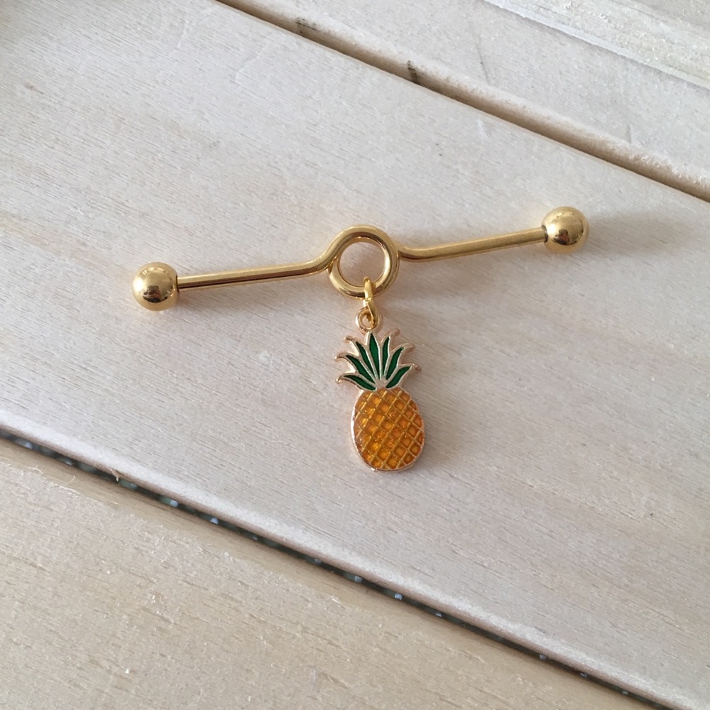 Gold Pineapple Industrial Barbell
