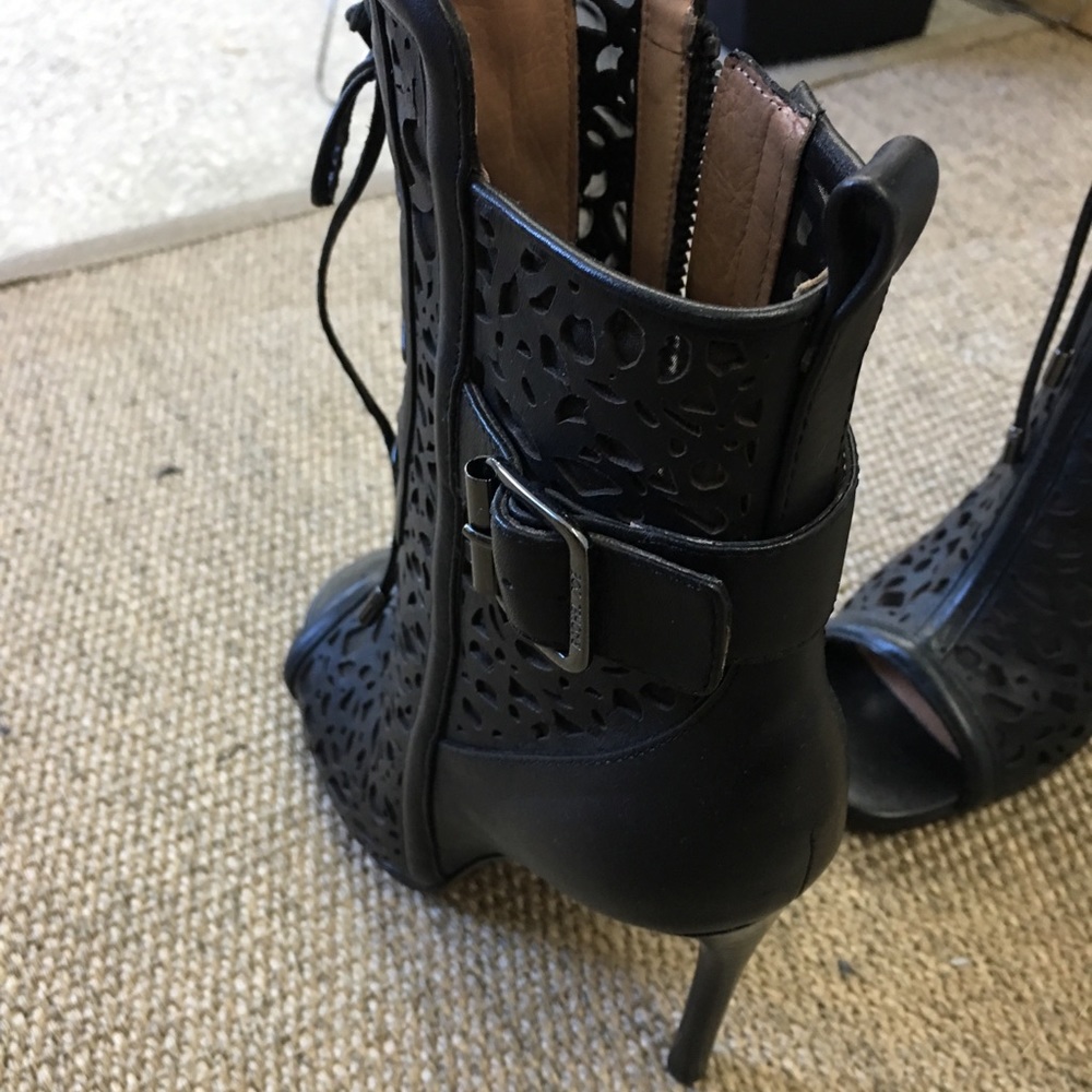 open toe rocker bootie