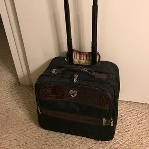 Brighton like new rolling brief case - Black/brown