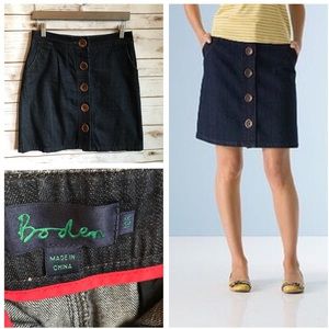 Boden Preppy Pink Denim Mini Skirt UK 8L CD001