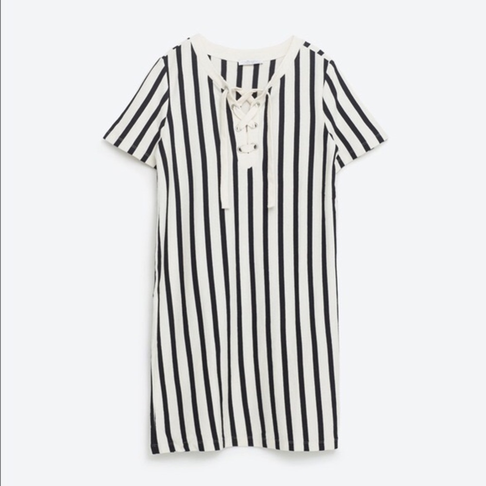 NWT ZARA STRIPPED JERSEY DRESS