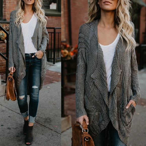 VANDA Softest Knit Cardigan - GREY - Picture 2 of 4