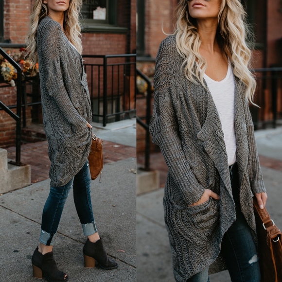 VANDA Softest Knit Cardigan - GREY - Picture 4 of 4